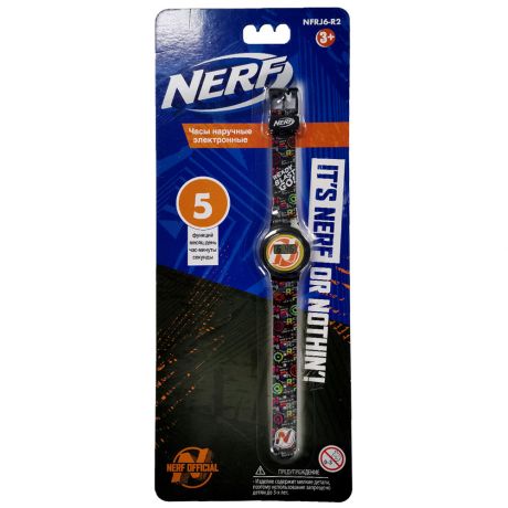 Детские наручные часы Nerf электронные на ремешке черные