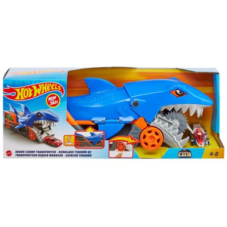 Игрушка Mattel Hot Wheels Грузовик Голодная акула с хранилищем для машинок