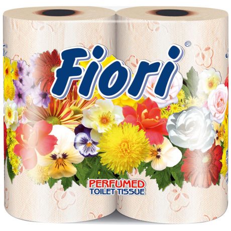 Туалетная бумага Aster Fiori ароматизированная персиковая 3-слойная 4 рулона