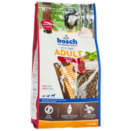 Корм сухой Bosch Adult с ягнёнком и рисом для собак 1 кг