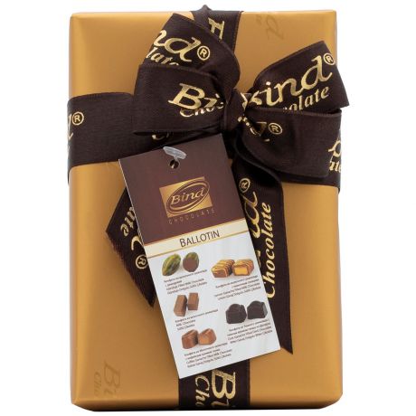 Набор шоколадных конфет Bind Золотая подарочная упаковка 110 г