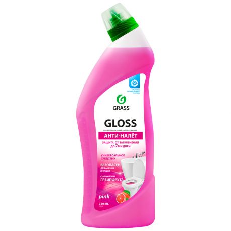 Средство чистящее для ванны и туалета Grass Gloss Pink гель 750 мл