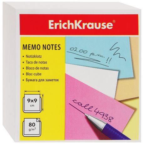 Бумага для заметок ErichKrause белая 90x90x50 мм