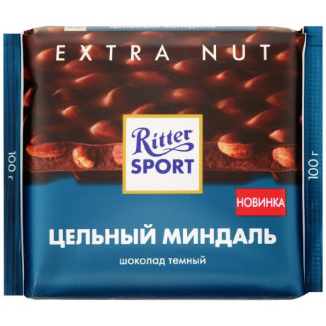 Шоколад темный Ritter Sport с цельным миндалем 100 г