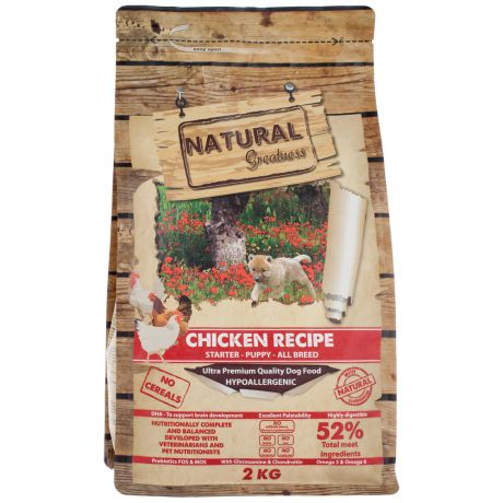 Корм сухой Natural Greatness Chicken Recipe Starter Puppy для щенков 2 кг