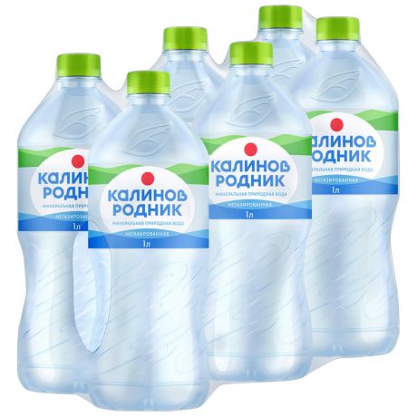 Вода минеральная столовая Калинов Родник природная питьевая негазированная 6 штук по 1 л