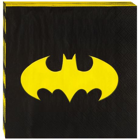Салфетки бумажные ND Play Batman трехслойные желтые 33х33 см 20 штук