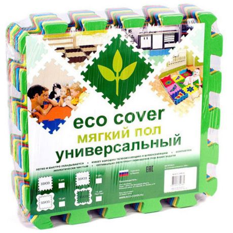 Мягкий пол Eco Cover универсальный Сафари 9 деталей (1 деталь 33х33 см)