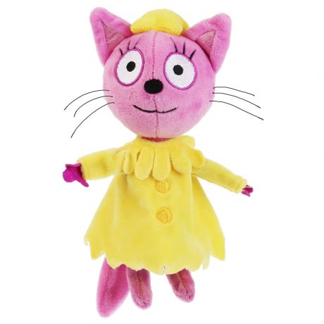 Игрушка мягкая Мульти-Пульти Три кота Лапочка в желтом платье озвученная 13 см