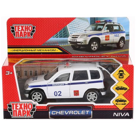 Машина Технопарк металлическая инерционная Chevrolet Niva Полиция 12 см