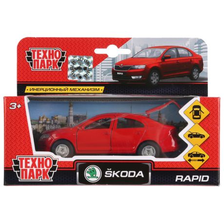 Машина Технопарк металлическая инерционная Skoda Rapid 12 см