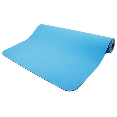 Коврик для йоги Torres Comfort 0.4 см сине-серый