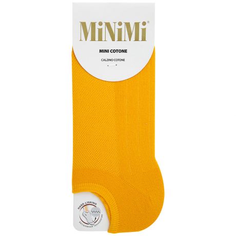 Носки женские MiNiMi Mini Cotone 1101 суперукороченные желтый размер 35-38