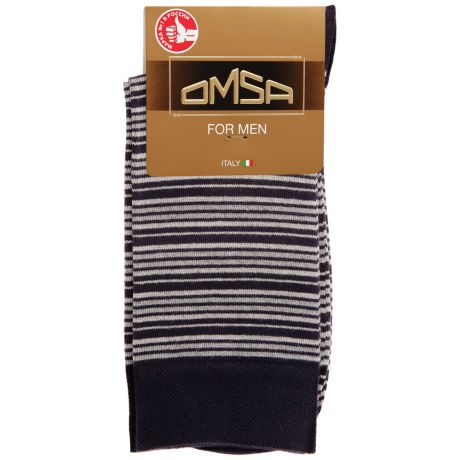 Носки мужские Omsa Style 503 в полоску голубой размер 39-41