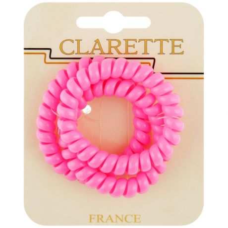 Резинка-спиралька Clarette розовый 3 штуки