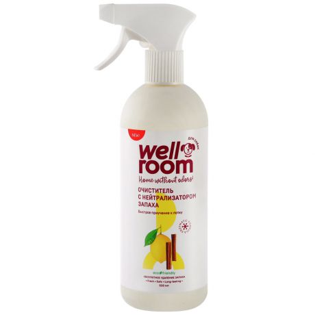 Средство чистящее Wellroom нейтрализатор запаха против меток кошек с ароматом корицы и цитруса 500 мл