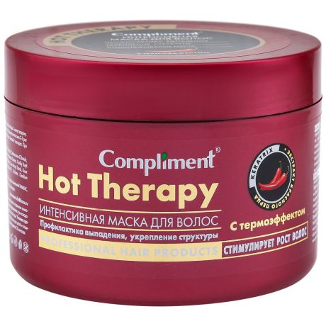 Маска для волос Compliment Hot Therapy Интенсивная профилактика выпадения Укрепление структуры с термоэффектом