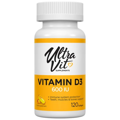 Витамин D3 UltraVit 600 мг (120 капсул)