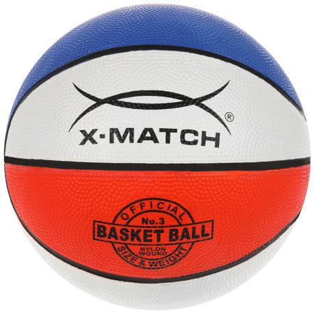Мяч баскетбольный X-Match размер 3 белый-синий-красный