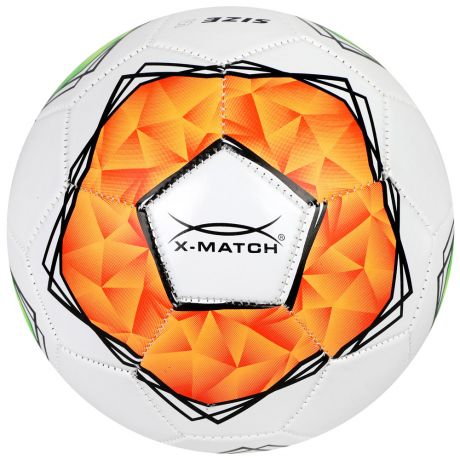 Мяч футбольный X-Match 1 слой PVC белый-оранжевый