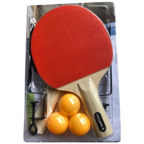 Набор для настольного тенниса X-Match Сетка 2 ракетки 5 мм 3 шарика