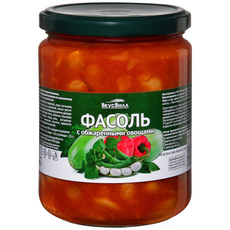 Фасоль ВкусВилл с обжаренными овощами 480 г