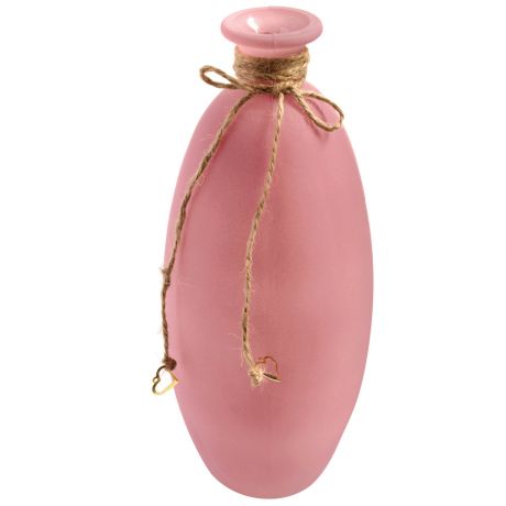 Бутылка Интерьерное стекло декоротивное большое Лилиана розовый 1х22 см