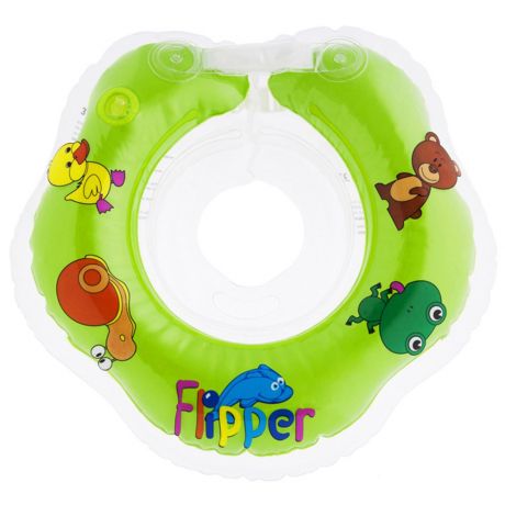 Круг детский Roxy Flipper на шею для купания зеленый