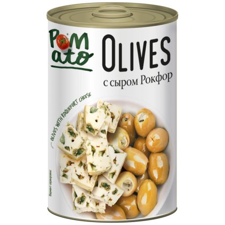 Оливки Pomato с сыром рокфор 300 г