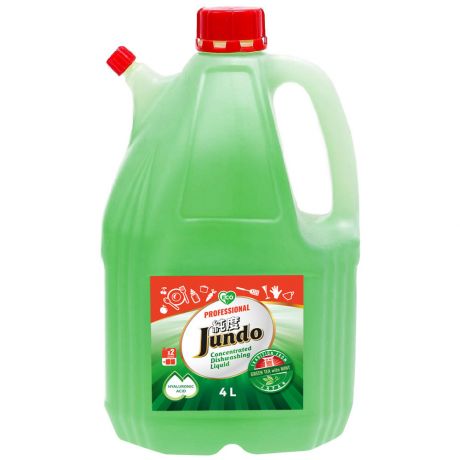 Гель для мытья посуды и детских принадлежностей Jundo концентрированный ЭКО Green tea with mint 4 л
