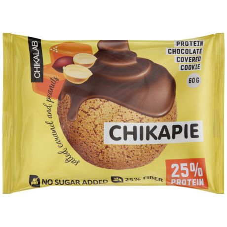 Печенье Chikalab протеиновое глазированное с начинкой арахисовое 60 г
