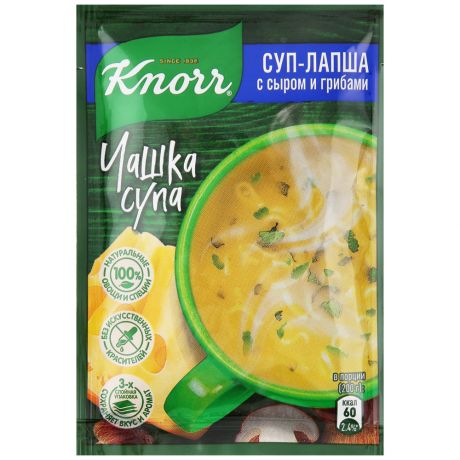 Суп Knorr Лапша с сыром и грибами Чашка супа 15.5 г