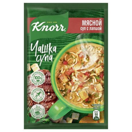 Суп Knorr Мясной с лапшой Чашка супа 14 г