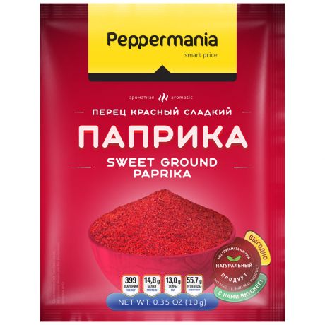 Паприка Peppermania сладкая молотая 10 г