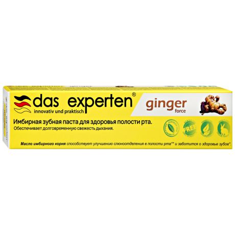 Зубная паста Das ExpertenWorld Dentists Association America Limited Джинжер Форс имбирная 70 мл
