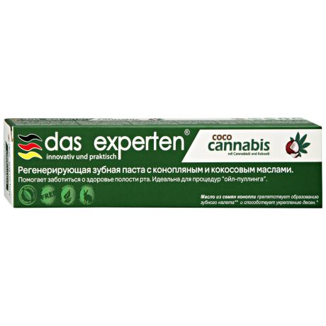 Зубная паста Das ExpertenWorld Dentists Association America Limited Коко Канабис регенерирующая 70 мл