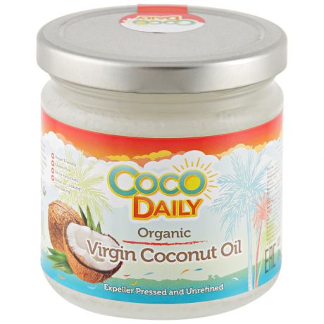 Масло Coco Daily Кокосовое органическое нерафинированное холодного отжима 195 мл