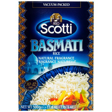 Рис Riso Scotti Basmati (Басмати) шлифованный длиннозерный 500 г