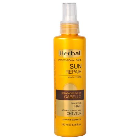 Спрей-бальзам для волос Herbal Увлажняющий и питательный Восстановление после солнца с кератином и маслом кунжута 150 мл