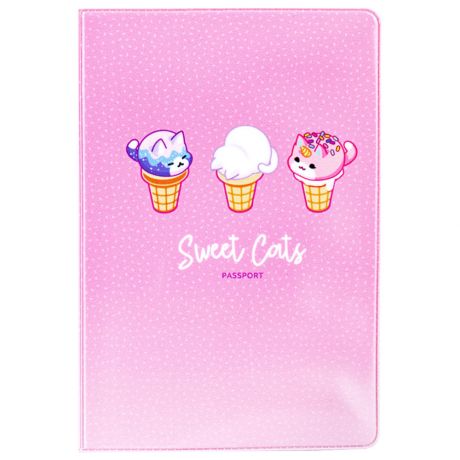 Обложка Meshu для паспорта Sweet cats ПВХ 2 кармана
