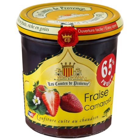 Джем Les Comtes de Provence 65% фруктов из клубники Камароза 340 г