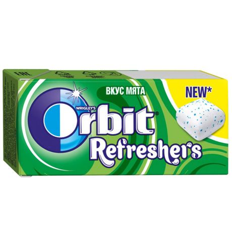 Жевательная резинка Orbit Refreshers освежающие кубики со вкусом мяты без сахара 16 г