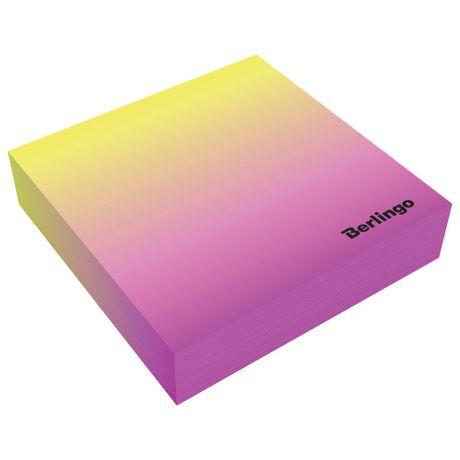 Блок для записи Berlingo Radiance декоративный на склейке розовый/желтый 8.5х8.5х2 200 листов