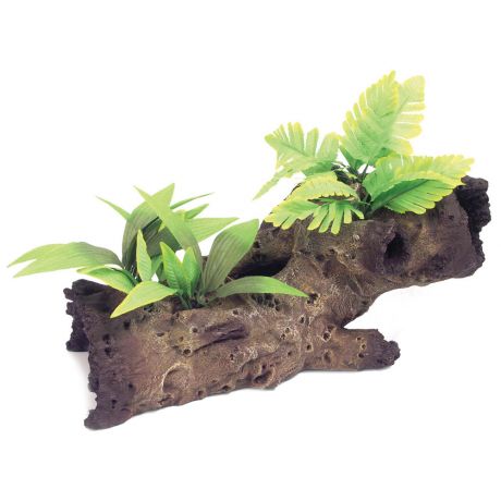 Декор Rosewood Коряга с растением для аквариума 40х20х22 см