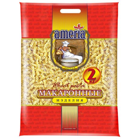 Макаронные изделия Ameria Fusilli Спиральки №042 2 кг