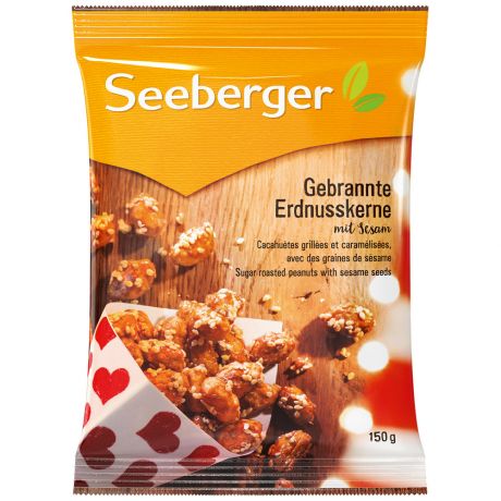 Арахис Seeberger Sugar roasted peanuts with sesame обжаренный в карамели с кунжутом 150 г