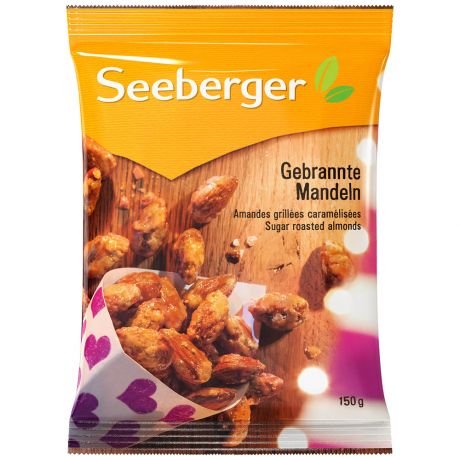 Миндаль Seeberger Sugar roasted almonds обжаренный в карамели 150 г