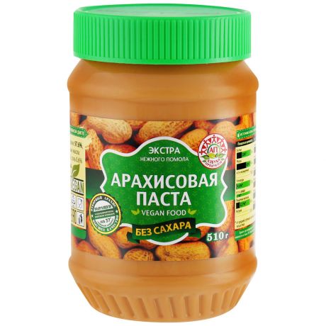 Паста Азбука Продуктов арахисовая без сахара 510 г