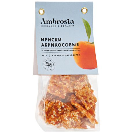 Ириски Ambrosia абрикосовые 50 г