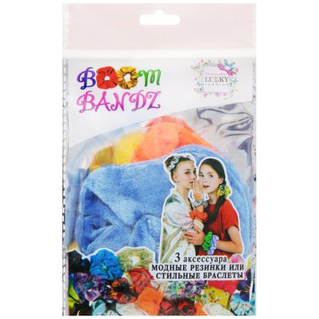 Набор резинок Lukky Fashion Boom Bandz текстильные из 3х аксессуаров Неон